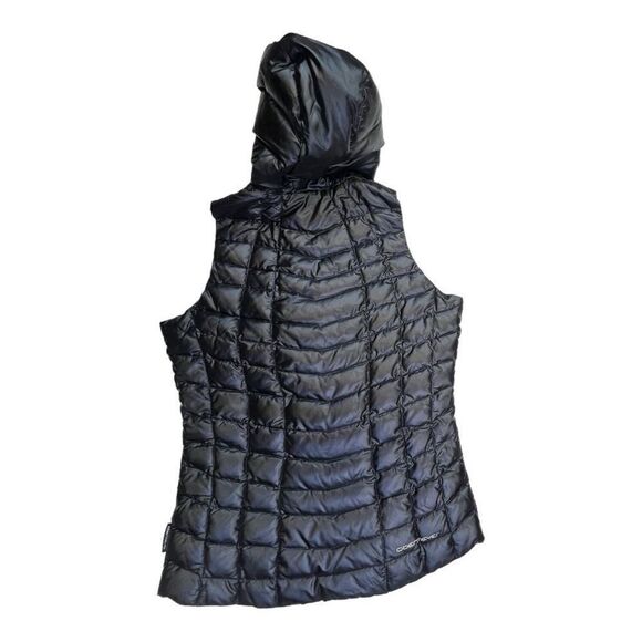 Obermeyer Women's Zip Up Quilted Hooded Vest Down Puffer Jacket Black Size Small - Picture 5 of 12